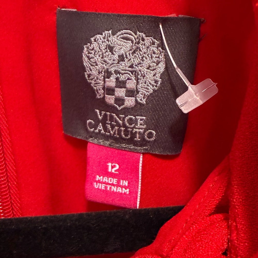 Vince Camuto Red Bow-Tie Midi Dress - Picture 2 of 4